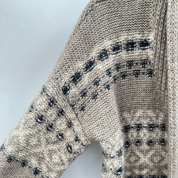 VTG ABERCROMBIE & FITCH S Airspun patterned knit shawl collar cardigan Y2k 90'S - Picture 5 of 14